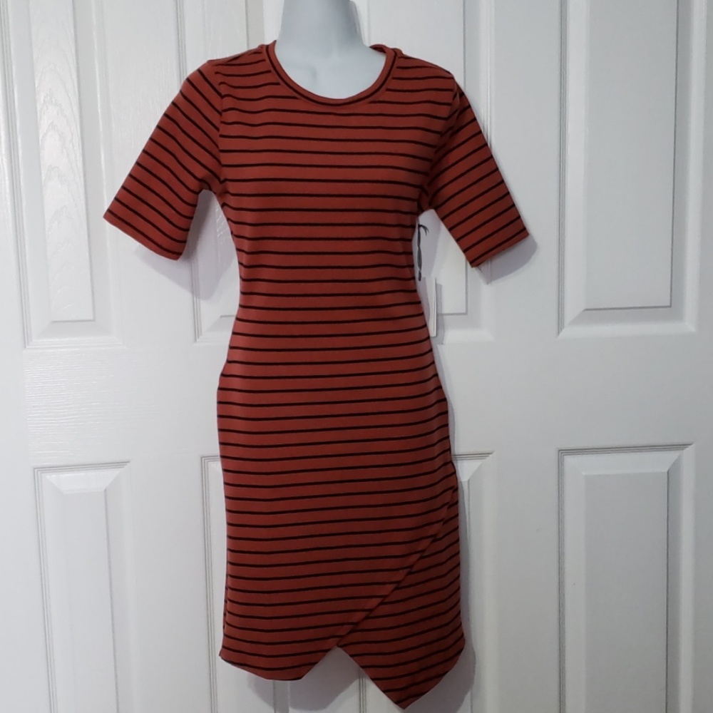 IRIS los angeles Womens striped dress Large new